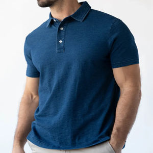 Polo homme en coton, manches courtes, style décontracté, séchage rapide, prix bas, fabrication OEM. - Product Image 4