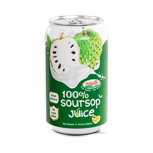 Bebidas Naturales OEM, Proveedor Vegano, Bebidas Sin Lácteos al por Mayor, Jugo de Guanábana 100% Natural en Lata de Aluminio de 330 ml, Enriquecido con Vitamina C, OEM - Product Image 3