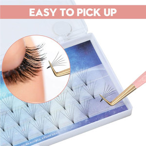 Pinzas Profesionales para Pestañas de 90 Grados con Punta de Fibra, Agarre de Precisión para Extensiones de Pestañas de Volumen y Mega Pestañas - Product Image 4