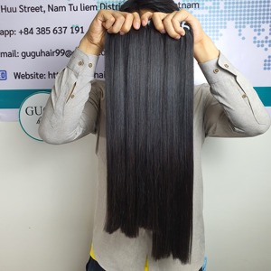 Paquetes de cabello Remy vietnamita súper doble dibujado de 22 pulgadas hueso recto con cierre HD cabello humano de alta calidad - Product Image 1