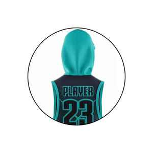 Conjunto de Jersey sin Mangas con Capucha Sublimado Personalizado, Equipo 23, Azul Verde, Absorbe la Humedad, Ajustado, para Adultos, Todas las Temporadas - Product Image 3