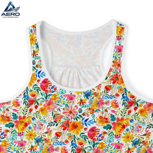 Women Clothing High Quality Sleeveless Shirt Tank <b>Top</b> With Colorful Flower Design Women's Fitness Wear Tank <b>Top</b> - Product Image 6