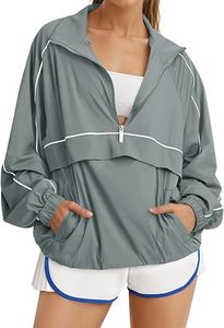 Sudadera con Cierre de Cremallera para Mujer, Protección Solar UPF 50+, Chaqueta Cortavientos Ligera para Correr, Senderismo y Actividades al Aire Libre, con Bolsillo - Product Image 2