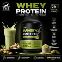 Elma Food Proteína de Suero Concentrada 1KG Sabor Vainilla Sin Azúcar Añadido 50 Porciones Fórmula para el Crecimiento Muscular BCAA Sin GMO 20-29g