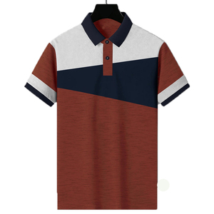 Créez votre propre logo, nouveau design, polos décontractés pour hommes, tricotés, imprimés sur le devant, couleur unie, respirants, en polyester/coton. - Product Image 5