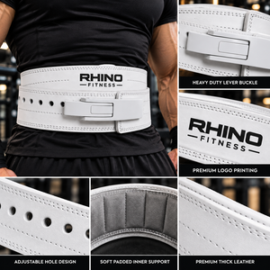 Ceinture de soutien lombaire en cuir Rhino Fitness pour la musculation, réglable, enveloppante, pour adultes, protection professionnelle - Product Image 5