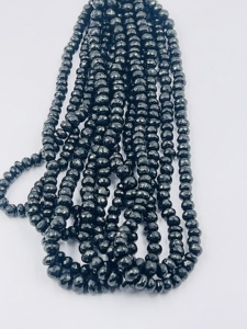Perles Rondelles Facettées en Spinelle Noire Naturelle Grade AAA 7-8mm, Fil de 16 Pouces, Pierres Précieuses en Vrac pour Bijoux, Fournisseur Chinois en Gros - Product Image 3