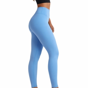 Leggings de yoga pour femmes à taille haute élastique, respirants, à séchage rapide, extensibles, pour la gym et l'entraînement, couleur unie, imprimé personnalisé - Product Image 3