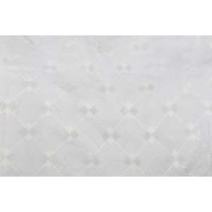 Tissu en soie Chanderi teignable blanc cassé avec broderie géométrique, largeur 44 pouces, pour travaux au fil - Product Image 3