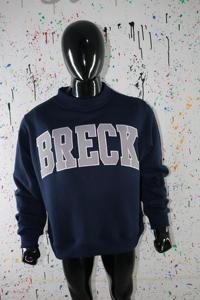 Sweat-shirt à col montant BRECK BLUE 100% GRIS avec broderie appliquée, col large, URBAN PRODUCTIONS - Product Image 2