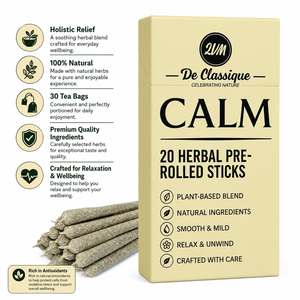 Cigarettes pré-roulées De Classique Calm Herbal, paquet de 20, sans nicotine, mélange biologique - Product Image 2