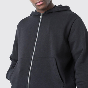 Custom Logo <b>Zip</b>-<b>Up</b> <b>Fleece</b> Hoodie <b>Men</b> High Quality 100% Cotton Winter Lightweight Thermal High Visibility Solid Custom Made Size - Product Image 6