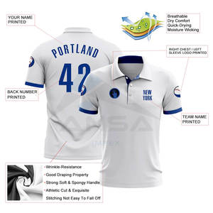 Polo de Golf Blanco Personalizado de Alto Rendimiento, Transpirable y que Absorbe la Humedad, para Entrenamiento de Golf y Uso Casual - Product Image 3