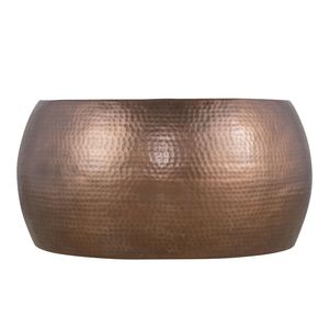 CT501 Mesa de Centro Moderna de Aluminio de 32 Pulgadas, Diseño Brillante Martillado a Mano con Acabado Antiguo, Estilo Rústico - Product Image 3