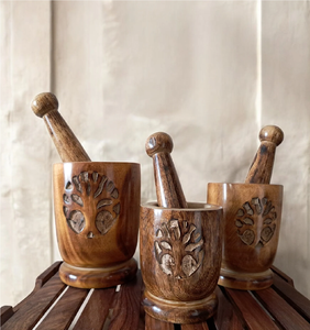 Mortero y pilón de madera, utensilios y accesorios de cocina, especias, utensilio de cocina, perfecto para moler, precio al por mayor - Product Image 2