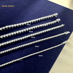 Fashion Jewelry D Color White Moissanite 925 Sterling Silver Gold Plated Tennis <b>Bracelet</b> 2mm-6mm Brilliant Cut Third Party - Product Image 6
