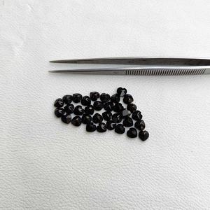 พลอยพลอยพลอยพลอยเจียระไนรูปหัวใจพลอยเจียระไนสีดำธรรมชาติขนาด4มม. ได้รับการรับรองแบบหลวมสำหรับเครื่องประดับที่มีเอกลักษณ์ขายส่งจำนวนมากจากผู้ผลิตอินเดีย - Product Image 2