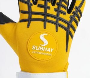Guantes de Portero de Fútbol SUBHAY, Amarillos y Negros, de Cuero PU, Antideslizantes, con Dedos Completos, Correa de Muñeca Ajustable, Unisex, Equipo Deportivo - Product Image 3