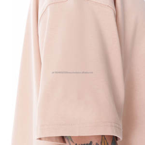 T-shirt à col rond surdimensionné 100% coton pour homme Impression de logo personnalisé Respirant Taille plus grande T-shirt vintage d'été - Product Image 6