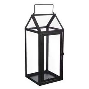 Farol Premium de Metal y Vidrio con Recubrimiento Negro para Iluminación Decorativa de Piso y Mesa en Hogares y Villas - Product Image 1