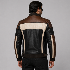 Chaqueta de cuero para hombre de venta directa de fábrica con diseño clásico y forro interior, ideal para uso en exteriores. - Product Image 2