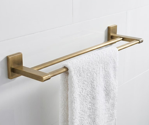Creative Golden Color Hotel & Apartment Use Modern Design Eco-Friendly Bathroom Towel Rack Nail-Free Single-Rod Towel Bar - Product Image 3