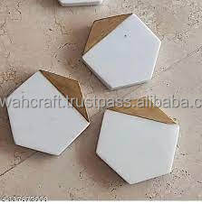 Classic American Premium Eco-friendly <b>Marble</b> <b>Coasters</b> 4 Inch Octagonal Customized Color Stylish Home Decoration Accessories Mats - Product Image 5