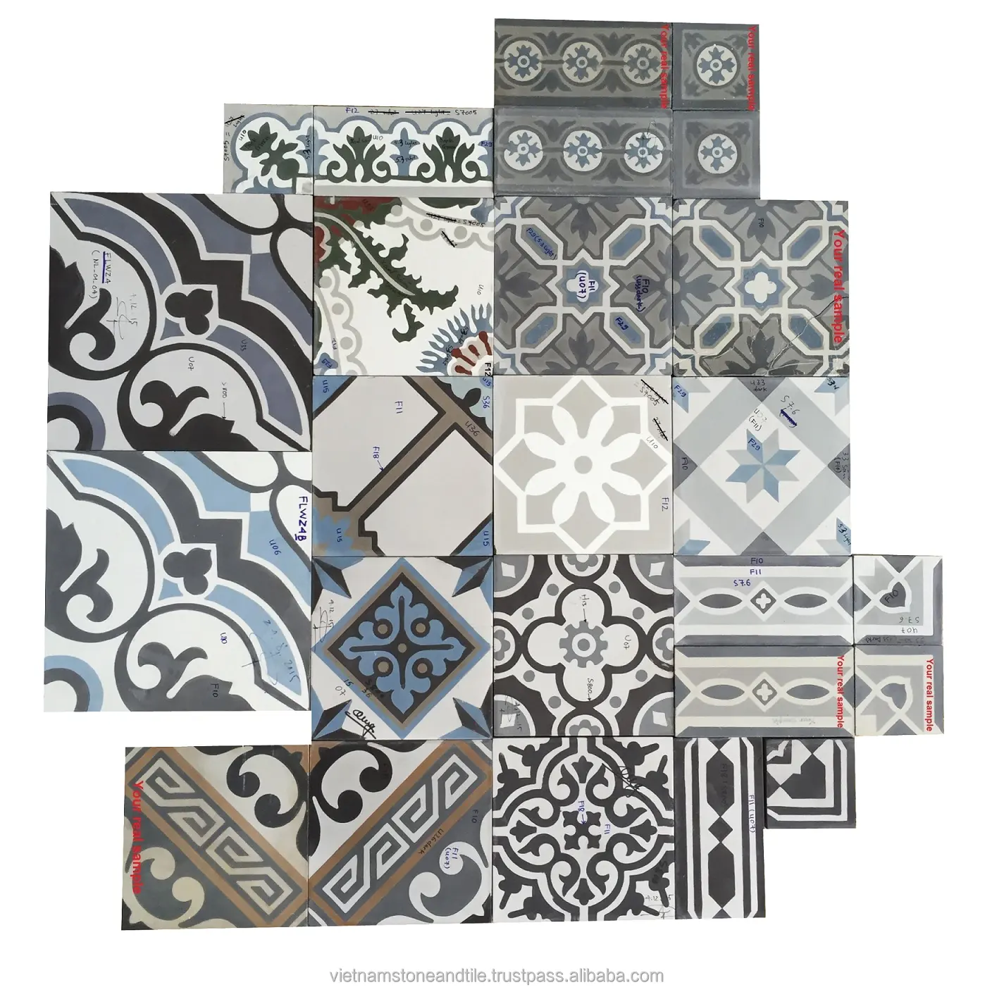 Высококачественная Цементная плитка Барселона ручной работы, марокканская плитка для пола, гибкая облицовочная плитка для внутренней отделки стен