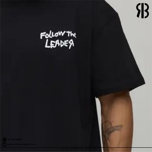 Camiseta Negra Extra Grande para Hombre, Manga Corta, Cuello Redondo, Estilo Urbano, Algodón Jersey, Diseño con Letras Estampadas, Corte Regular - Product Image 5