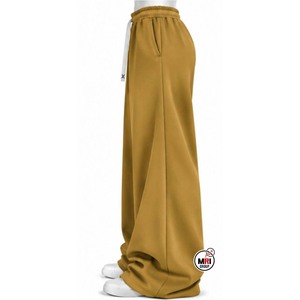 Pantalon de survêtement large pour homme, couleur or foncé, taille élastique avec cordon de serrage, 100 % coton respirant, idéal pour l'automne - Product Image 4