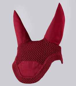 Custom logo horse ear bonnet premium lightweight breathable crochet washable <b>fly</b> veil equestrian riding horse accessory - Product Image 6