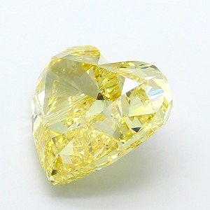 Diamant CVD de haute qualité 11,11 carats, jaune intense fantaisie, taille cœur modifiée, clarté VS2, polissage excellent, cultivé en laboratoire, article en stock - Product Image 3