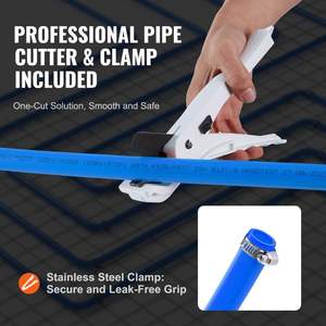 Tuyau composite flexible PEX-B bleu de 100 pieds de long et 3/4 pouce, restauration facile pour les applications de plomberie d'eau chaude/froide - Product Image 5