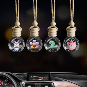 Diffuseur de parfum pour voiture avec logo personnalisé, flacon vide en bois à suspendre, style dessin animé, pour huiles essentielles - Product Image 5