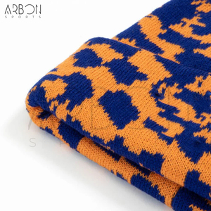 Bon Fournisseur Nouvelle Tendance au Meilleur Prix Service OEM ODM Dernier Style Bonnets en Tricot à Motifs Orange et Bleu pour Hommes et Femmes - Product Image 4