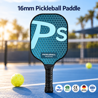 Raquette de pickleball T300 en fibre de carbone, noyau en nid d'abeille de 16 mm, formage standard pressé à froid, vente en gros OEM