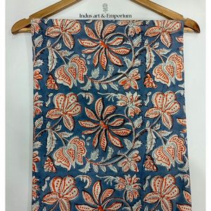 Tela de Algodón Cambray Estampada a Bloques 60x60, Tela de Algodón con Estampado Tradicional Jaipuri - Product Image 3