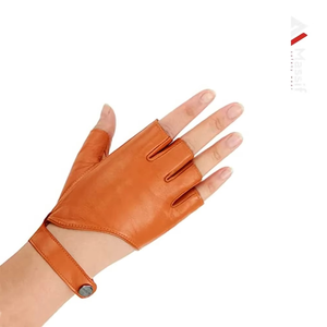 Mesh Driving Sheep Skin Leather Half Finger Gloves for Men and Women Gloves for <b>Pole</b> <b>Dancing</b> with cheap price for sale - Product Image 3