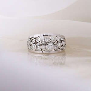 IGI Lab Grown Brilliant Cut Diamond Vintage 14K Amarillo Hecho a mano Boda/Compromiso Unisex Fino Oro blanco Aniversario Fiesta Anillo - Product Image 4