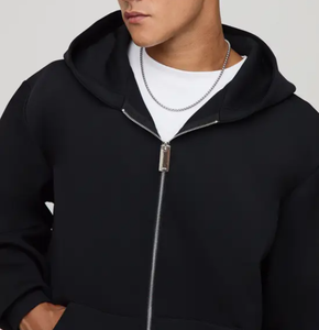 Sweat à capuche zippé pour homme en molleton brossé doux, broderie personnalisée, vêtements décontractés, fabrication OEM, vente en gros, directement de l'usine, vêtements de mode ODM - Product Image 6