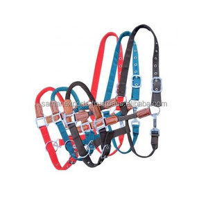 New Arrival Horse Size Nylon Rope <b>Halter</b> With Leather Cheeks Accent PP <b>Halter</b> Wholesale Manufacturer Supplier Saman Exports - Product Image 2