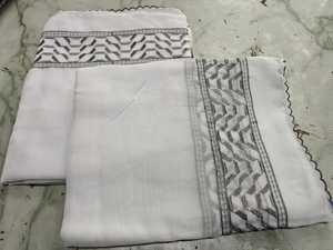 Chal IMMAH Blanco para Hombre, de Alta Calidad, en Voile de Algodón con Bloques de Color, Transpirable, Ligero y Duradero, para Musulmanes - Product Image 2