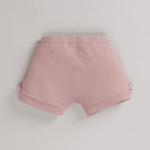 Pantalones cortos con volantes y cordón de elastano de bambú orgánico de calidad premium Rosa rubor pantalones y ropa de bebé - Product Image 2