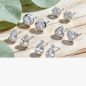 Premium Quality Moissanite Diamond Stud <b>Earrings</b> for Women <b>Men</b> Suitable for Daily Wear Wedding Party Events and Gift Giving - Product Image 6