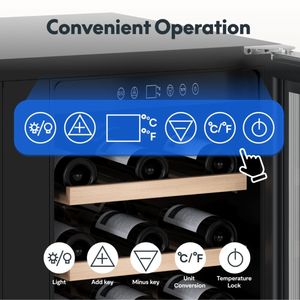 28 Bottle Capacity 15-Inch Wine & Beverage Cooler <b>Refrigerator</b> - Product Image 4