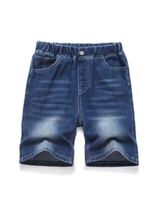 Nouveau Short en Jean Homme Tendance et Confortable Coupe Droite Vente en Gros Design Personnalisé Coton Uni Délavé Décontracté - Product Image 1