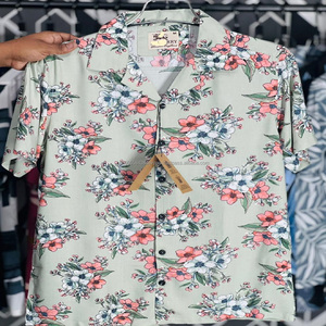 Camiseta de Manga Corta con Estampado Floral Hawaiano para Hombre, Modelo 01 de Marca Popular, de Poliéster, Lino y Viscosa, Talla L, Informal, para Otoño y Vacaciones de Verano - Product Image 4