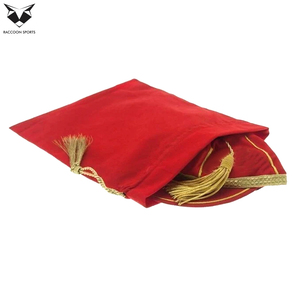 Casquette d'honneur en velours rouge avec logo personnalisé, bordure tressée dorée et pompon – Casquette classique pour club sportif, école, remise de diplôme, récompense, couvre-chef - Product Image 6