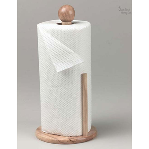 Eco-Friendly Solid Wood Kitchen Paper Towel Holder Stand Countertop Tissue <b>Roll</b> <b>Rack</b> With Non Slip Base For Bathroom And Dining - Product Image 3