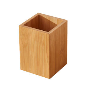 ที่ใส่ดินสอไม้ไผ่สำหรับสำนักงานที่ใส่ปากกาแบบตั้งโต๊ะทำด้วยมือ - Product Image 1